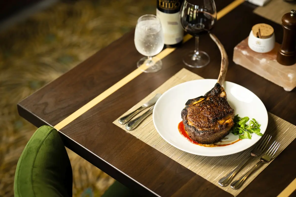 Succulent Char-Grilled Tomahawk Steak at OH! Spa Membership at The Preserve Resort and Spa