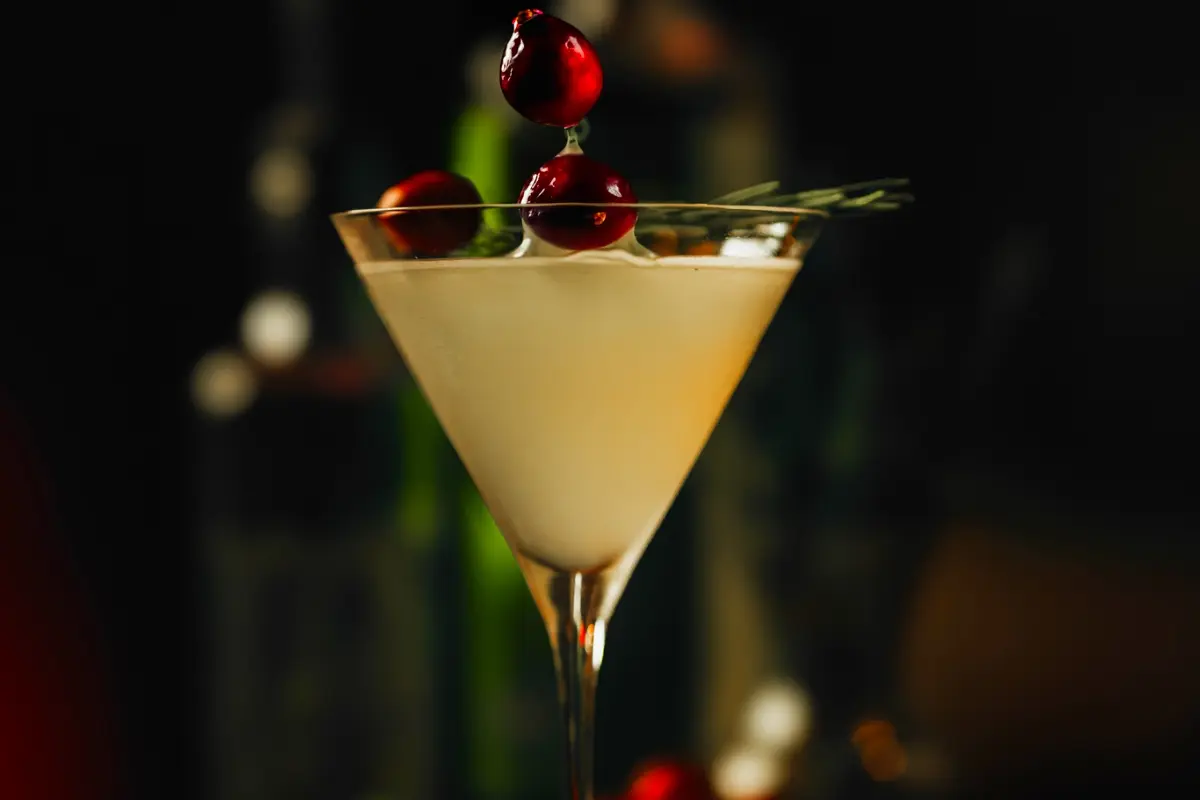 Elegant Cranberry Martini served at OH! Spa Membership at The Preserve Resort and Spa